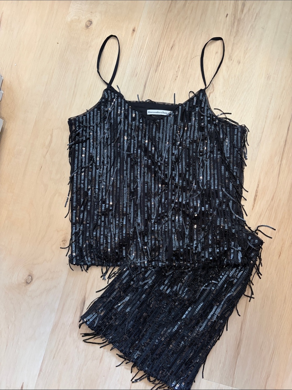 Abercrombie & Fitch Black Sequin Set
